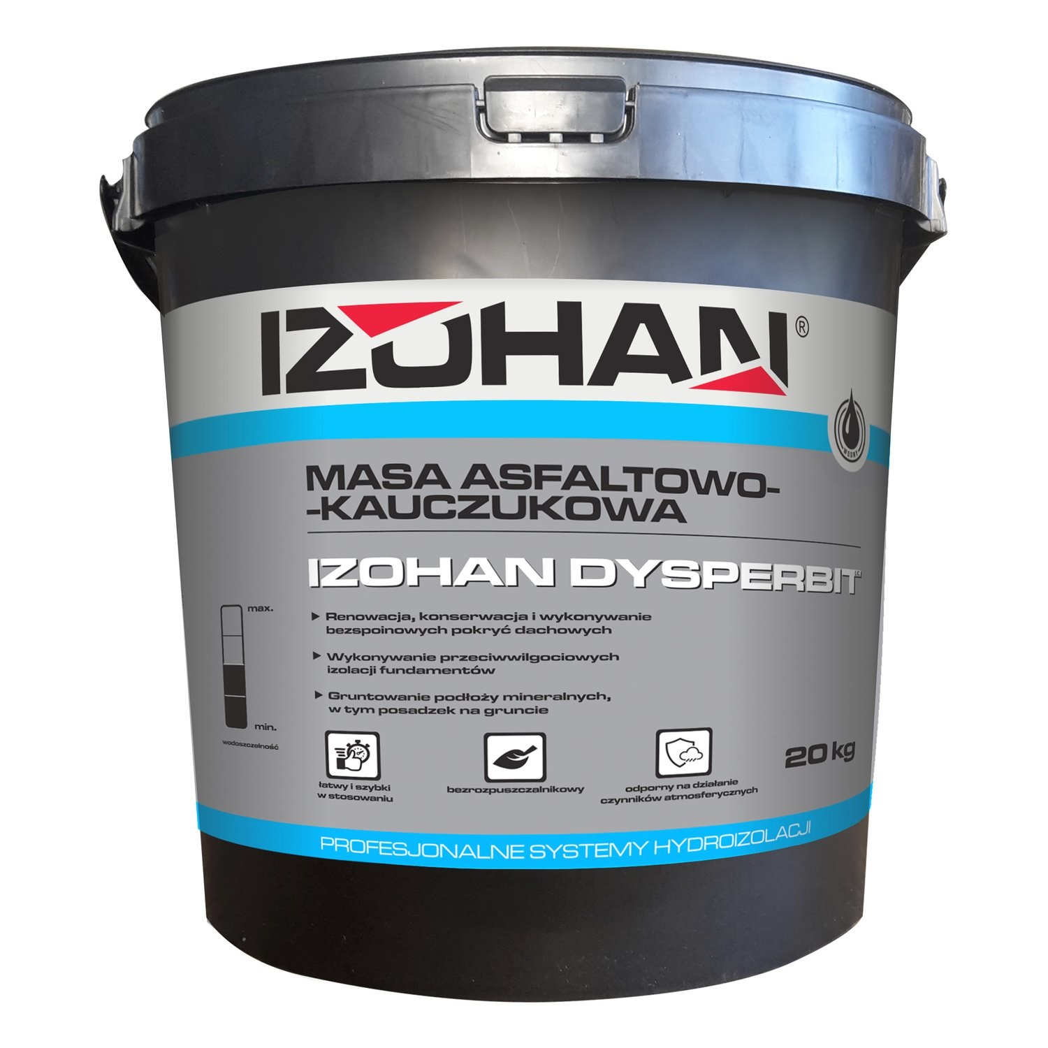 Мастика бітумно-каучукова IZOHAN DYSPERBIT 20кг